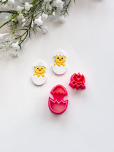 Load image into Gallery viewer, Easter Chick &amp; Egg Set Polymer Clay Cutters
