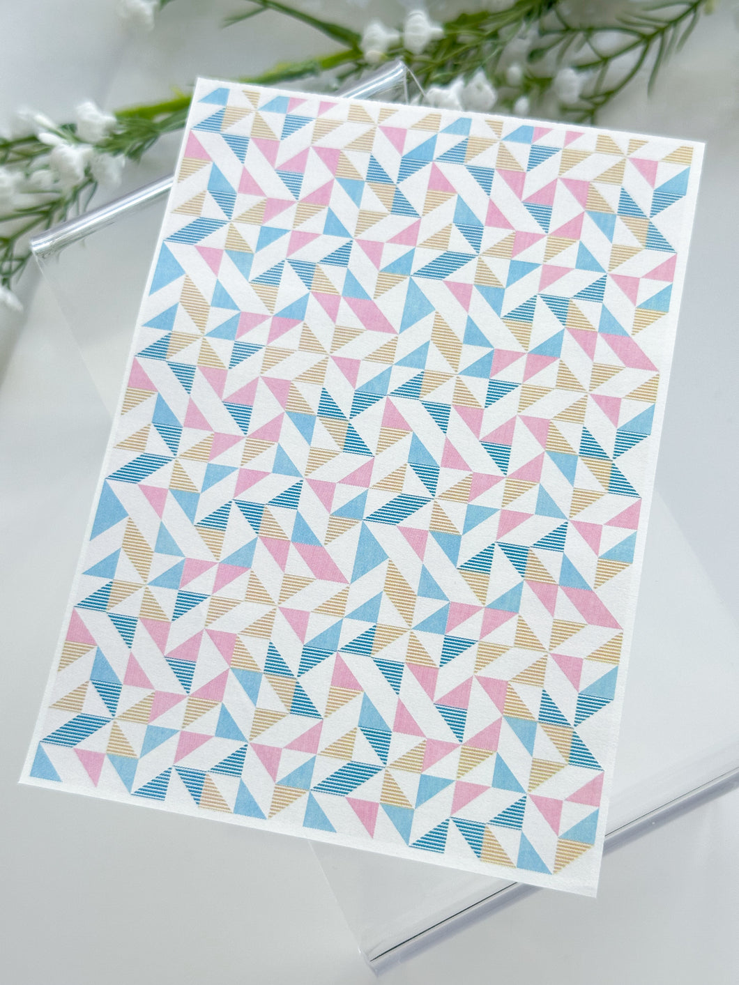 Transfer Paper 263 Pastel Triangles | Image Water Transfer