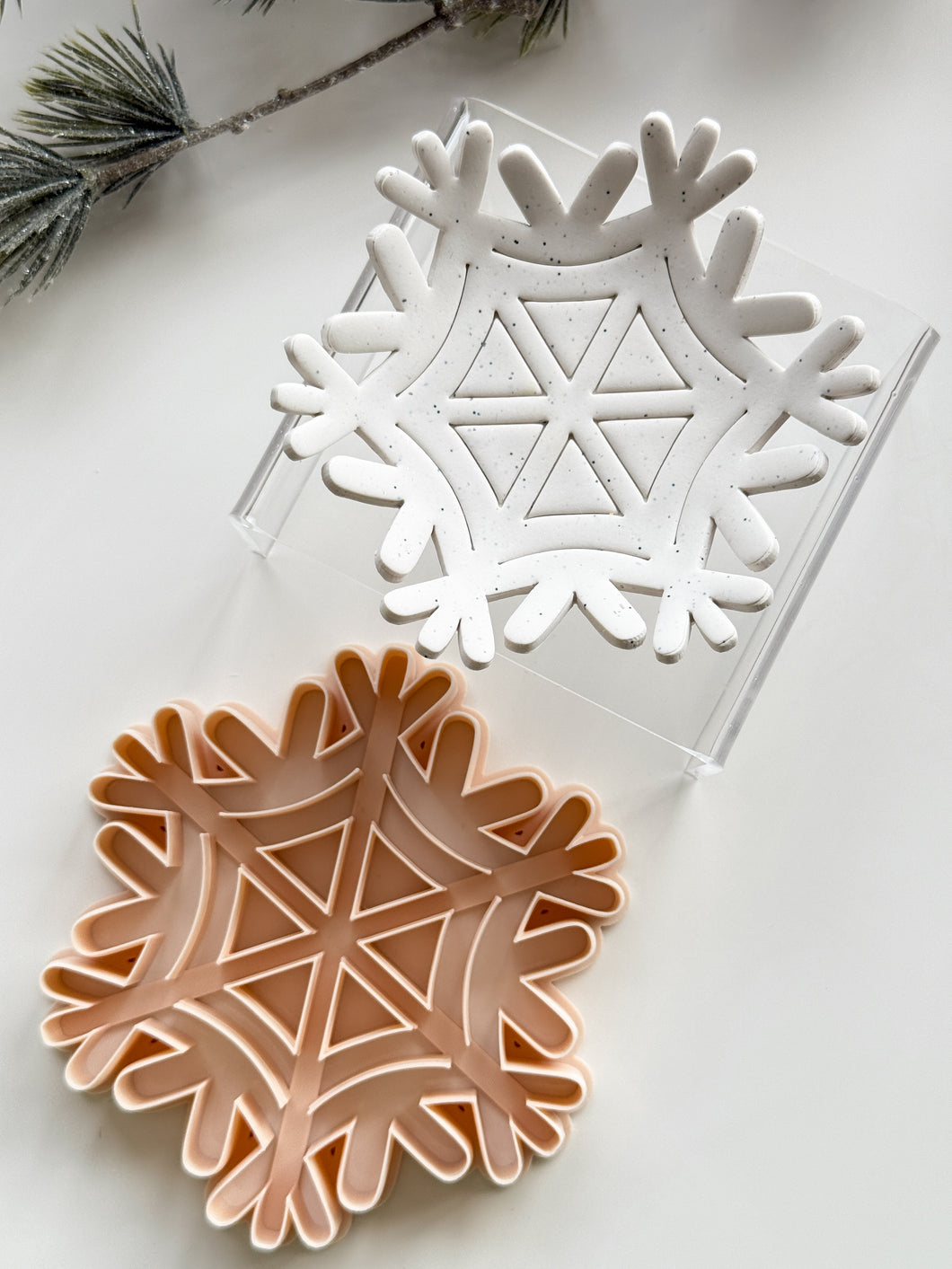 Snowflake #2 Trinket Dish Clay Cutter