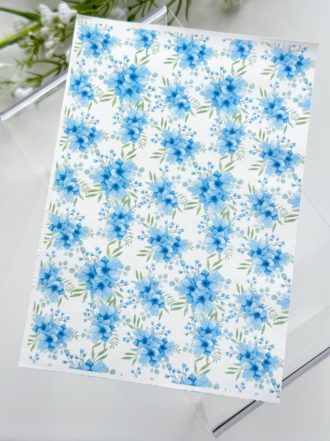 Transfer Paper 252 Blue Bouquets | Image Water Transfer