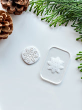 Load image into Gallery viewer, Snowflake Festive Acrylic Texture Tile | Acrylic Embossing Stamp
