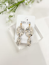 Load image into Gallery viewer, The Beige Marble Oval Dangles (also in silver)
