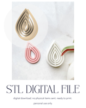 Load image into Gallery viewer, -STL Digital File- Extruded Teardrop Polymer Clay Cutter PCC1177
