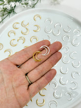 Load image into Gallery viewer, 24K Gold/925 Sterling Silver Plated Moon Bezels
