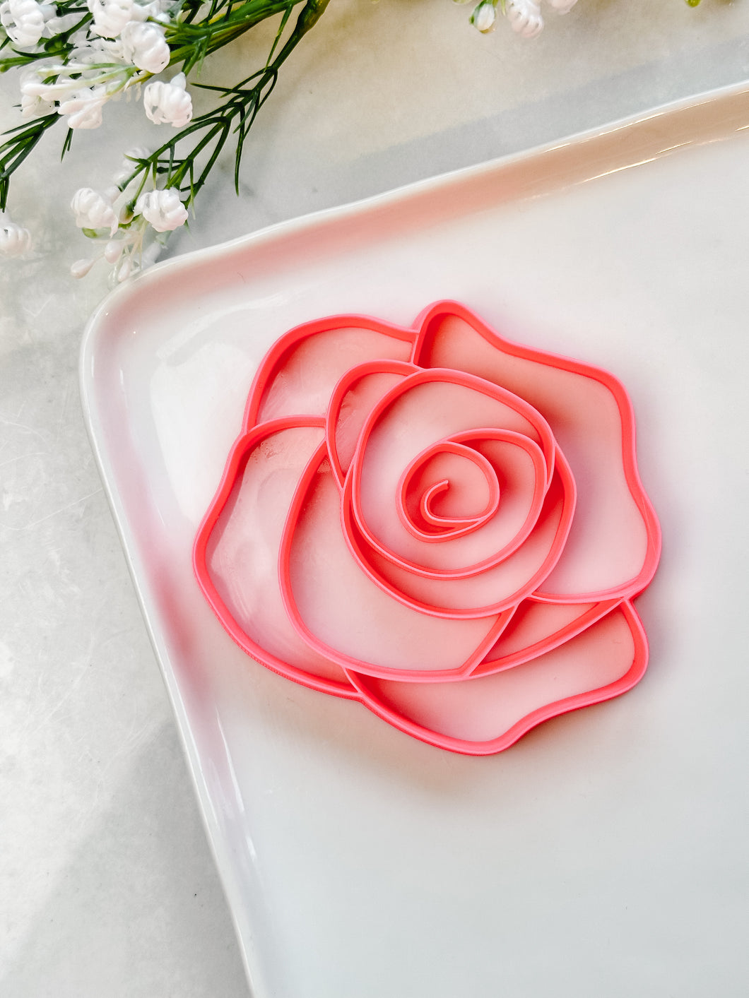 Rose Trinket Dish Clay Cutter