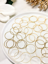 Load image into Gallery viewer, 24k Shiny Gold Plated Circle Brass Charms
