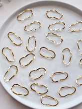 Load image into Gallery viewer, 18K Gold Plated Irregular Wavy Oval Connector
