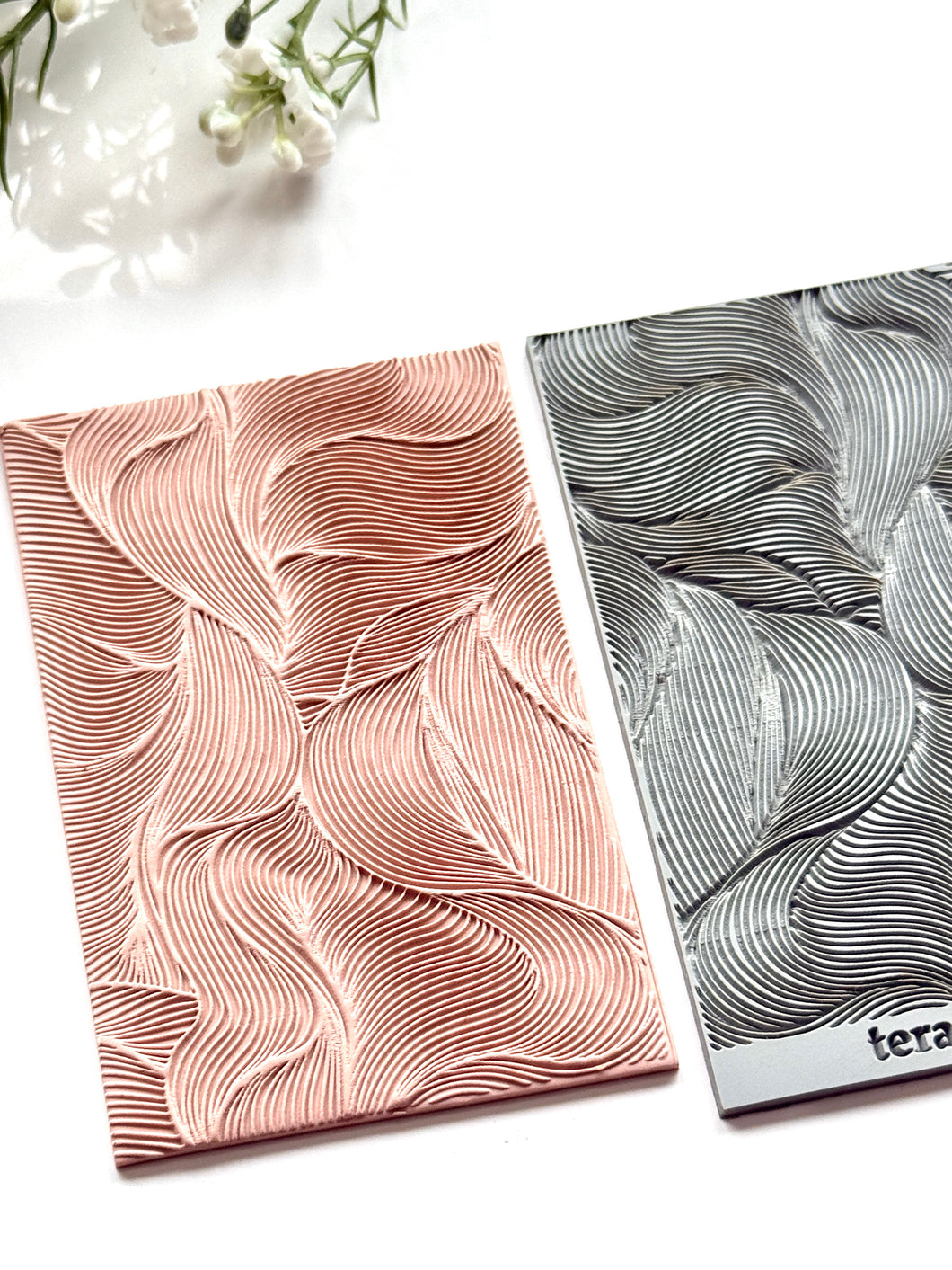 Wavy Swirls Rubber Texture Mat for Polymer Clay