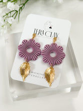 Load image into Gallery viewer, The Corduroy Flower Dangles in Lilac
