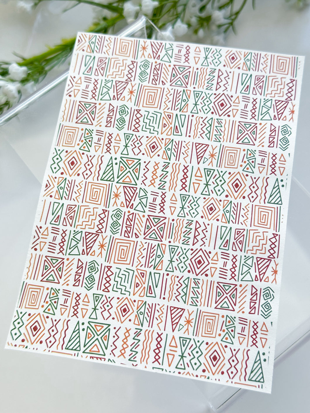 Transfer Paper 313 Colorful Aztec | Image Water Transfer