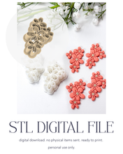 Load image into Gallery viewer, -STL Digital File- Floral Cluster Polymer Clay Cutter PCC1817
