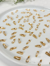 Load image into Gallery viewer, 18K Real Gold Plated Faceted Clear Glass Drop Charm
