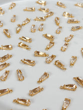 Load image into Gallery viewer, 18K Real Gold Plated Faceted Clear Glass Drop Charm
