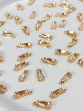 Load image into Gallery viewer, 18K Real Gold Plated Faceted Clear Glass Drop Charm
