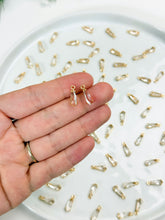 Load image into Gallery viewer, 18K Real Gold Plated Faceted Clear Glass Drop Charm

