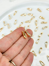 Load image into Gallery viewer, 18K Real Gold Plated Faceted Clear Glass Drop Charm
