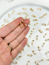 Load image into Gallery viewer, 18K Real Gold Plated Faceted Clear Glass Drop Charm

