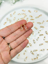Load image into Gallery viewer, 18K Real Gold Plated Faceted Clear Glass Drop Charm
