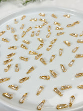 Load image into Gallery viewer, 18K Real Gold Plated Faceted Clear Glass Drop Charm
