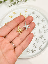 Load image into Gallery viewer, 18K Gold/Platinum Plated Starfish Charm/Pendant
