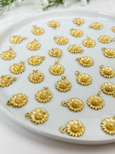 Load image into Gallery viewer, 18K Real Gold Plated Sunflower Charm
