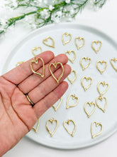 Load image into Gallery viewer, 18K Real Gold Plated Thick Heart Bezel Charm

