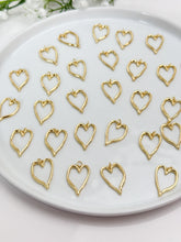 Load image into Gallery viewer, 18K Real Gold Plated Thick Heart Bezel Charm
