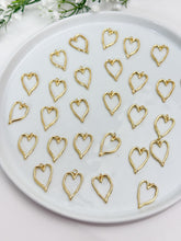 Load image into Gallery viewer, 18K Real Gold Plated Thick Heart Bezel Charm
