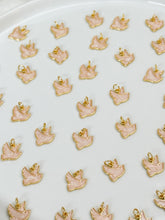 Load image into Gallery viewer, 18K Gold Plated Enamel Dove Brass Charm/Pendant
