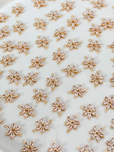Load image into Gallery viewer, 18K Real Gold Plated Cubic Zirconia Flower Connector with Two Holes
