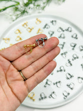Load image into Gallery viewer, 18K Gold Plated / Stainless Steel Clip-On Ball Earrings with Vertical Loop
