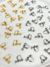 Load image into Gallery viewer, 18K Gold Plated / Stainless Steel Clip-On Ball Earrings with Vertical Loop
