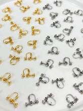 Load image into Gallery viewer, 18K Gold Plated / Stainless Steel Clip-On Ball Earrings with Vertical Loop
