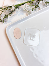 Load image into Gallery viewer, Tropical Palms Acrylic Texture Tile | Acrylic Embossing Stamp
