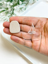 Load image into Gallery viewer, Sailboat Texture Tile | Acrylic Embossing Stamp
