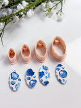 Load image into Gallery viewer, Scalloped Long Oval with Drill Guides Polymer Clay Cutter PCC1854
