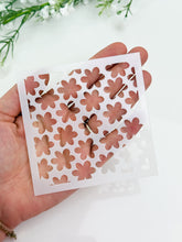 Load image into Gallery viewer, Flower Clay Stencil Sheet | Reusable Polymer Clay Texture Stencil
