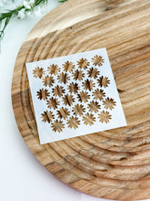 Load image into Gallery viewer, Daisy Clay Stencil Sheet | Reusable Polymer Clay Texture Stencil
