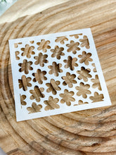 Load image into Gallery viewer, Flower Clay Stencil Sheet | Reusable Polymer Clay Texture Stencil
