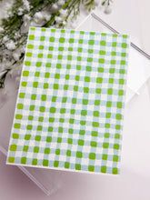 Load image into Gallery viewer, Transfer Paper 647 Abstract Green Gingham | Image Water Transfer

