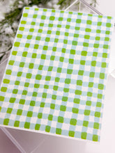 Load image into Gallery viewer, Transfer Paper 647 Abstract Green Gingham | Image Water Transfer
