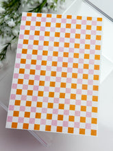 Load image into Gallery viewer, Transfer Paper 651 Pink &amp; Orange Gingham | Image Water Transfer
