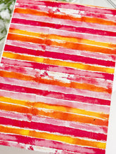 Load image into Gallery viewer, Transfer Paper 659 Pink &amp; Orange Stripes | Image Water Transfer
