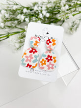 Load image into Gallery viewer, The Blue Flower Duo Arch Dangles  (also in silver)
