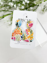 Load image into Gallery viewer, The Blue Flower Duo Arch Dangles  (also in silver)
