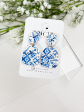 Load image into Gallery viewer, The Blue Flower Duo Arch Dangles  (also in silver)
