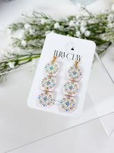 Load image into Gallery viewer, The Mediterranean Tile Trio Dangles (also in silver)
