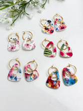 Load image into Gallery viewer, The Colourful Triangle Thick Hoops
