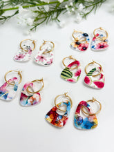 Load image into Gallery viewer, The Colourful Triangle Thick Hoops
