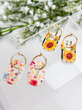 Load image into Gallery viewer, The Colourful Rectangle Thick Hoops
